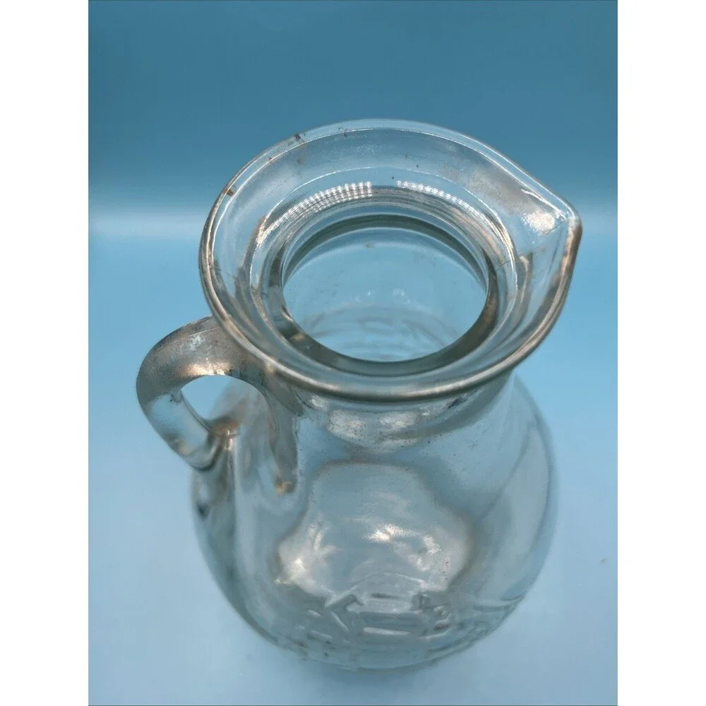 Montessori Vintage Glass Clipper Ship Pitcher 7” Pouring Vessel